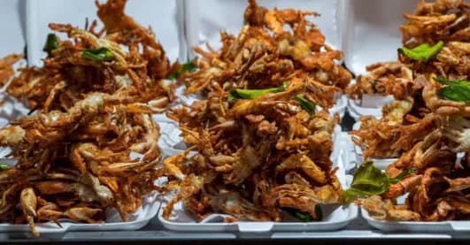 ភាពសម្បូរបែបនៃម្ហូបអាហារ នៅផ្សារក្តាម ខេត្តកែប