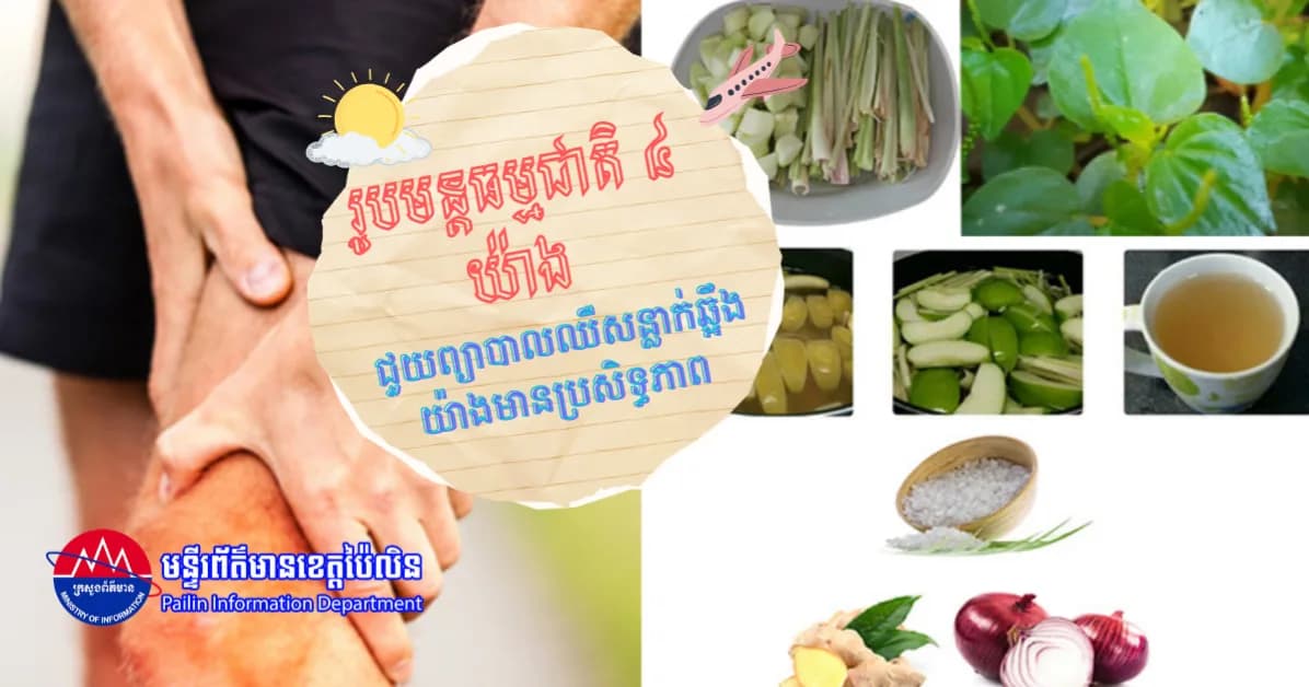 រូបមន្តធម្មជាតិ ៤ យ៉ាង ជួយព្យាបាលឈឺសន្លាក់ឆ្អឹងយ៉ាងមានប្រសិទ្ធភាព