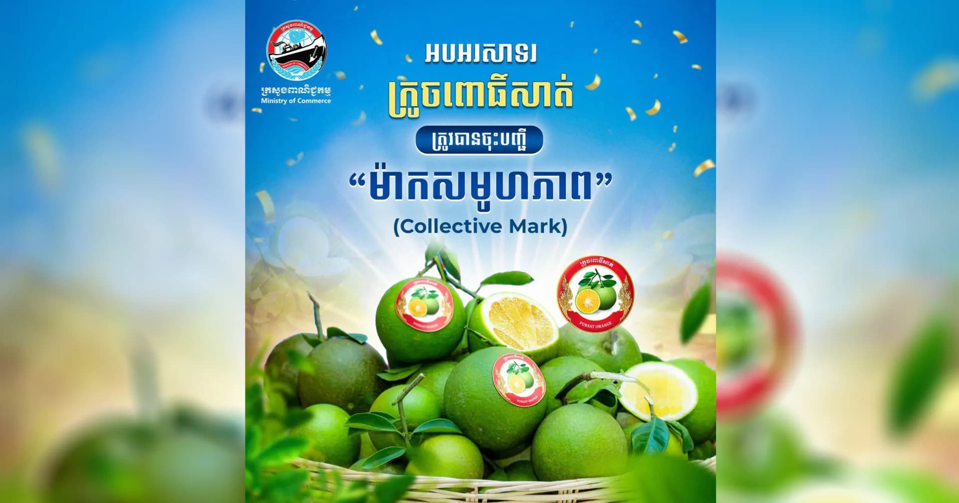 អបអរសាទរ ! «ក្រូចពោធិ៍សាត់» ត្រូវបានចុះបញ្ជីជាម៉ាកសមូហភាពជាផ្លូវការ ដើម្បីពង្រឹងអត្តសញ្ញាណផលិតផលជាតិ