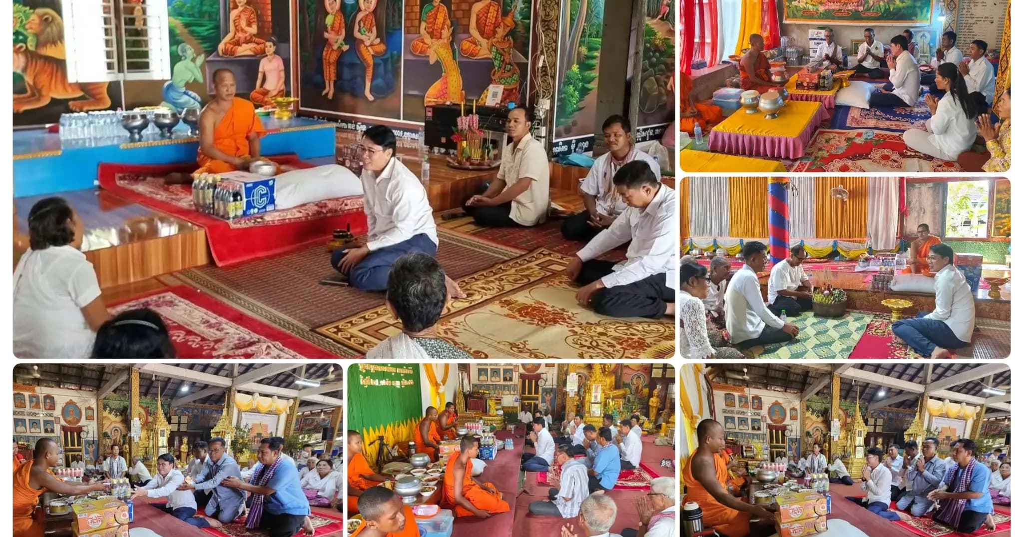 ឯកឧត្តម ឃឹង នុភាព និងលោកជំទាវ នាំយកនូវគ្រឿងឧបភោគបរិភោគ និងបច្ច័យទៅប្រគេនព្រះសង្ឃគង់ចាំព្រះវស្សាក្នុងវត្តចំនួន៤ ស្ថិតក្នុងឃុំគោល ស្រុកប្រាសាទសំបូរ