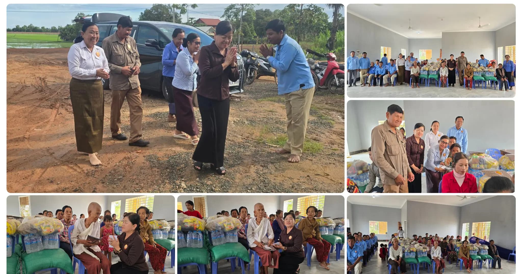 លោកជំទាវ ឃួន ឃុនឌី ចុះសួរសុខទុក្ខនិងនាំយកស្បៀងអាហារជួនប្រជាពលរដ្ឋមានជីវភាពខ្វះខាតចំនួន ២៥គ្រួសារ ឃុំក្តីដូង ស្រុកកំពង់ស្វាយ ក្នុងឱកាសបុណ្យភ្ជំបិណ្ឌ